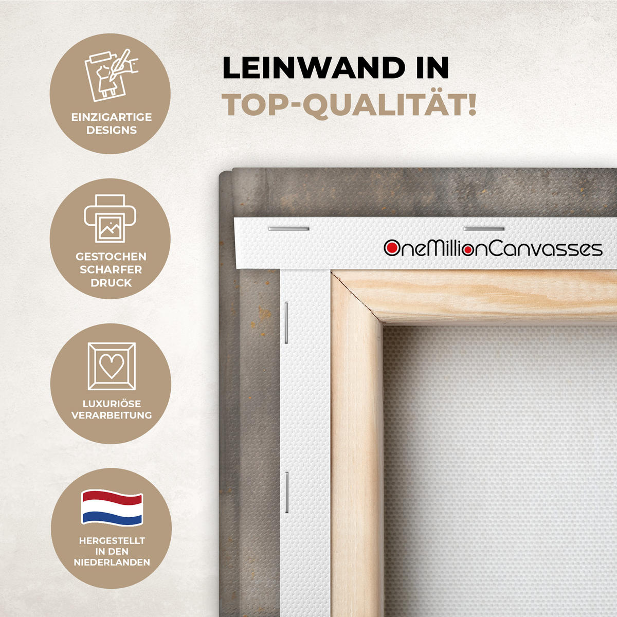 SLIKA NA PLATNU Drevo življenja 60x40 cm - siva, tekstil (60/40cm) - MuchoWow