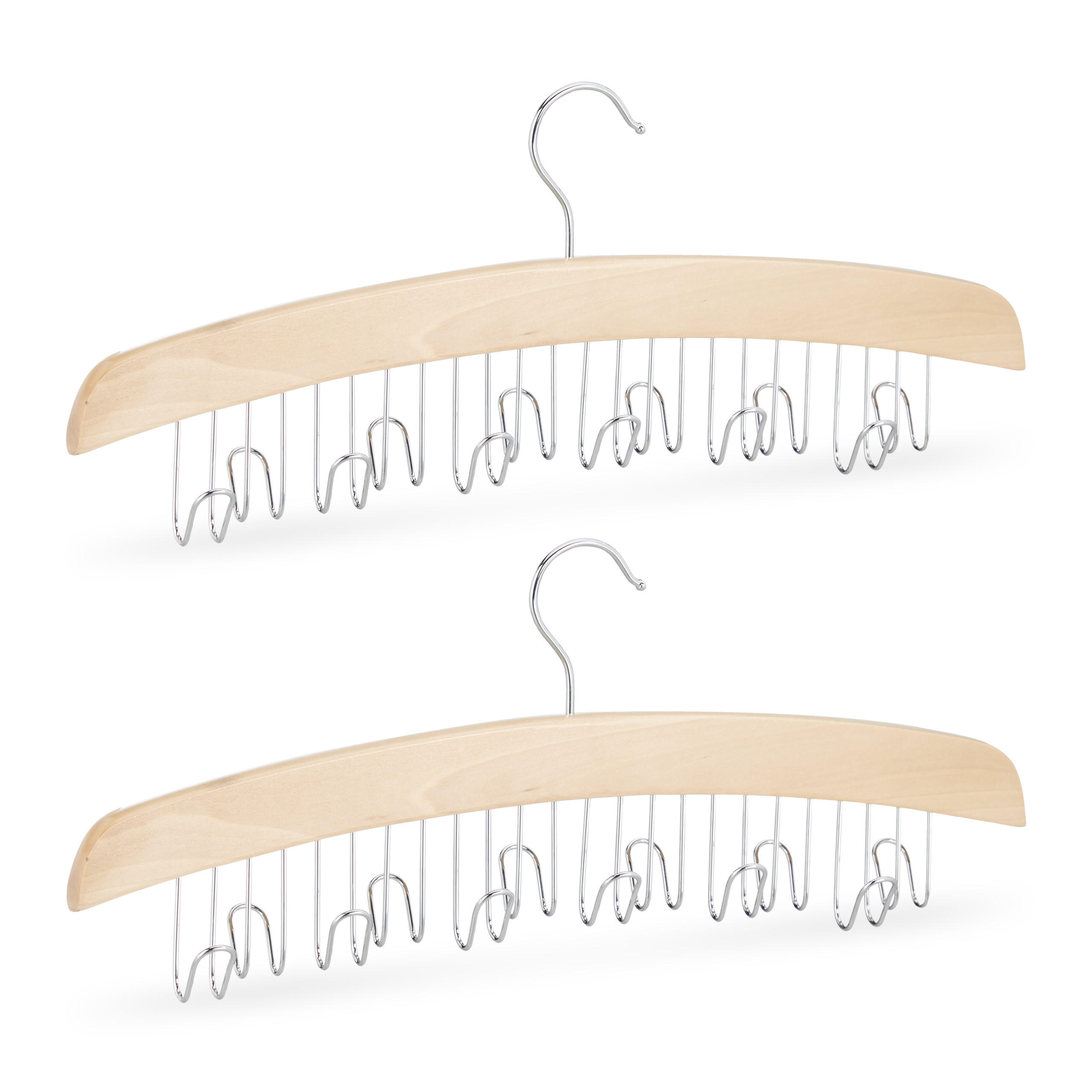 GÜRTELHALTER - Hellbraun, Holz/Metall (43/17.3/5.2cm) - Relaxdays