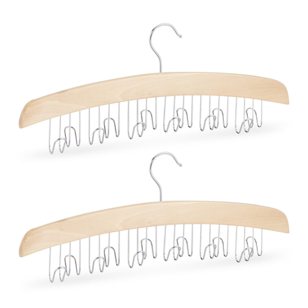 GÜRTELHALTER - Hellbraun, Holz/Metall (43/17.3/5.2cm) - Relaxdays