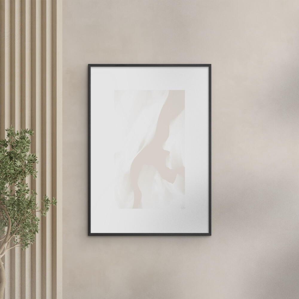 POSTER mit Rahmen N. Atelier - Tons Faibles - Schwarz/Naturfarben, Holz/Papier (50/70cm) - Poster&Frame