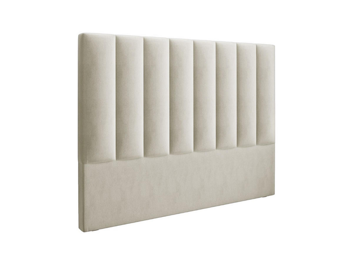 KOPFTEIL Marl aus Samt leichtes beige 200x120cm - Beige, Textil (8/120/200cm) - Micadoni
