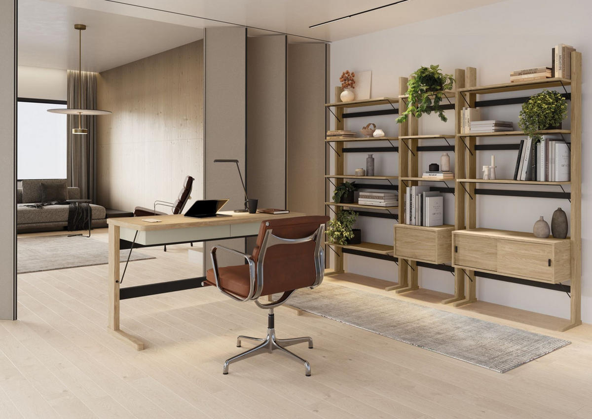 SCHREIBTISCH Ollie Eichenholzoptik 108 cm - Eichefarben, Holzwerkstoff (40/108/193cm) - Selsey