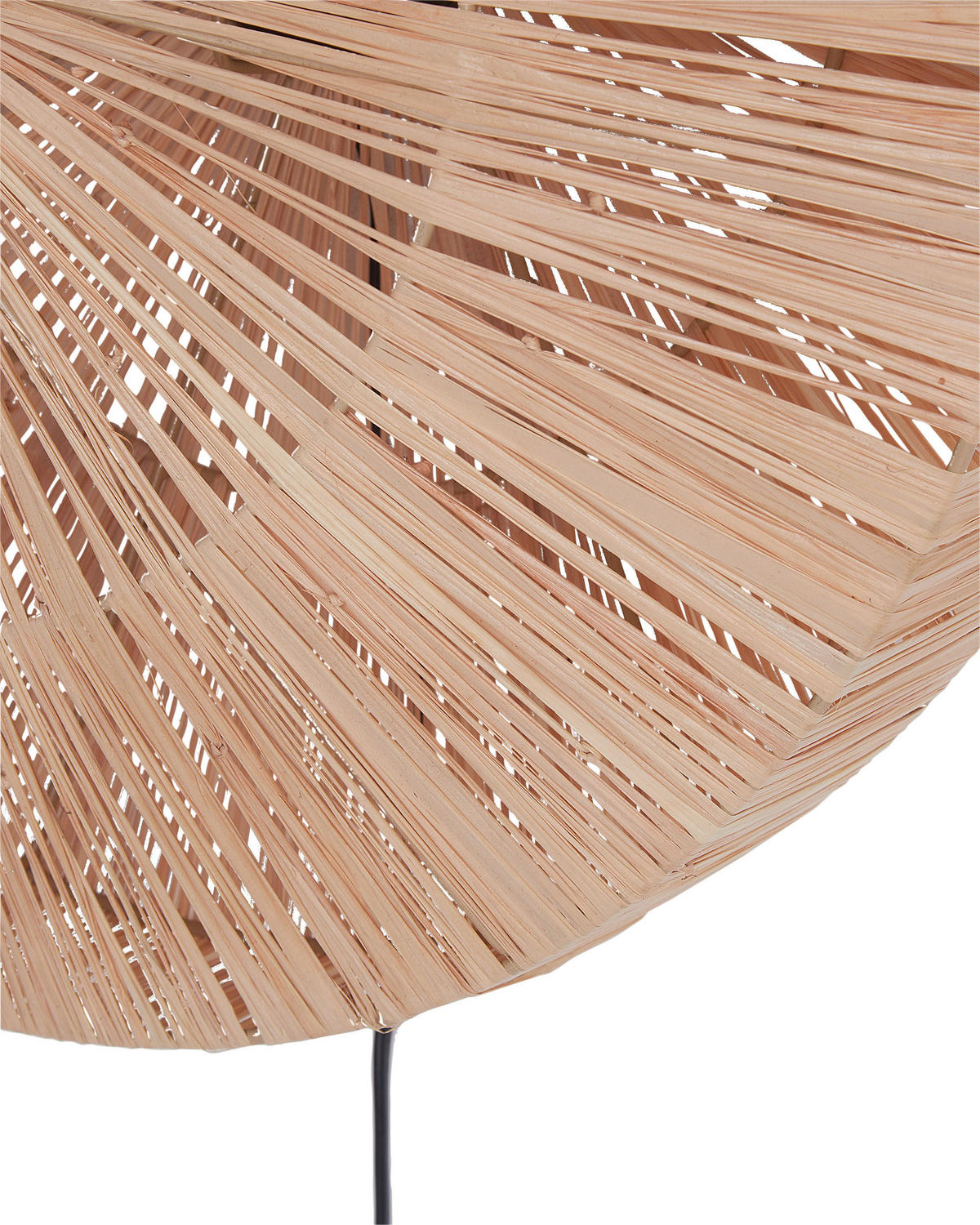 WANDLAMPE Naturfarben/Schwarz Lumut - Schwarz/Naturfarben, Naturmaterialen (48/48/20cm) - Beliani