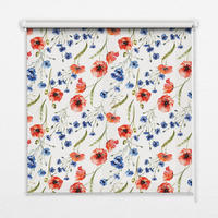 VNÚTORNÁ roleta - okenná roleta - roleta - 140x140 cm - Mak - červená, plast (140/140/0.5cm) - TULUP