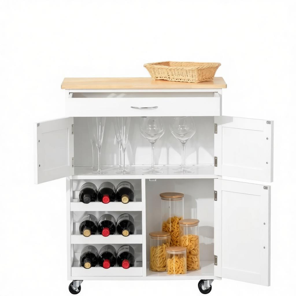 XXXLutz Küchenwagen Weiß 37x87x67 cm