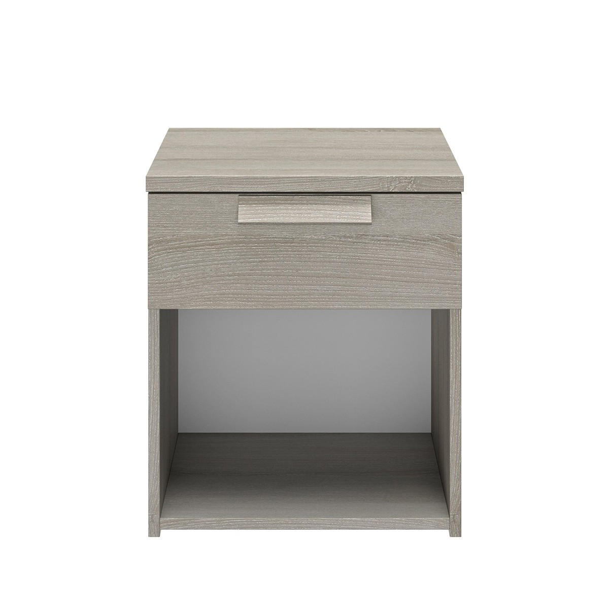 NACHTTISCH 1 Schublade Cyrus - Französische Herstellung - 43/36/50 cm - Hellgrau, Holzwerkstoff (36/50/36cm) - Calicosy