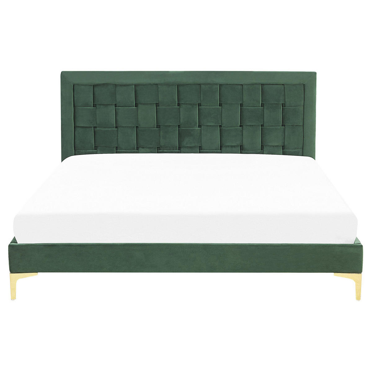 DOPPELBETT 160/200cm Dunkelgrün Limoux - Dunkelgrün, Textil (160/200cm) - Beliani