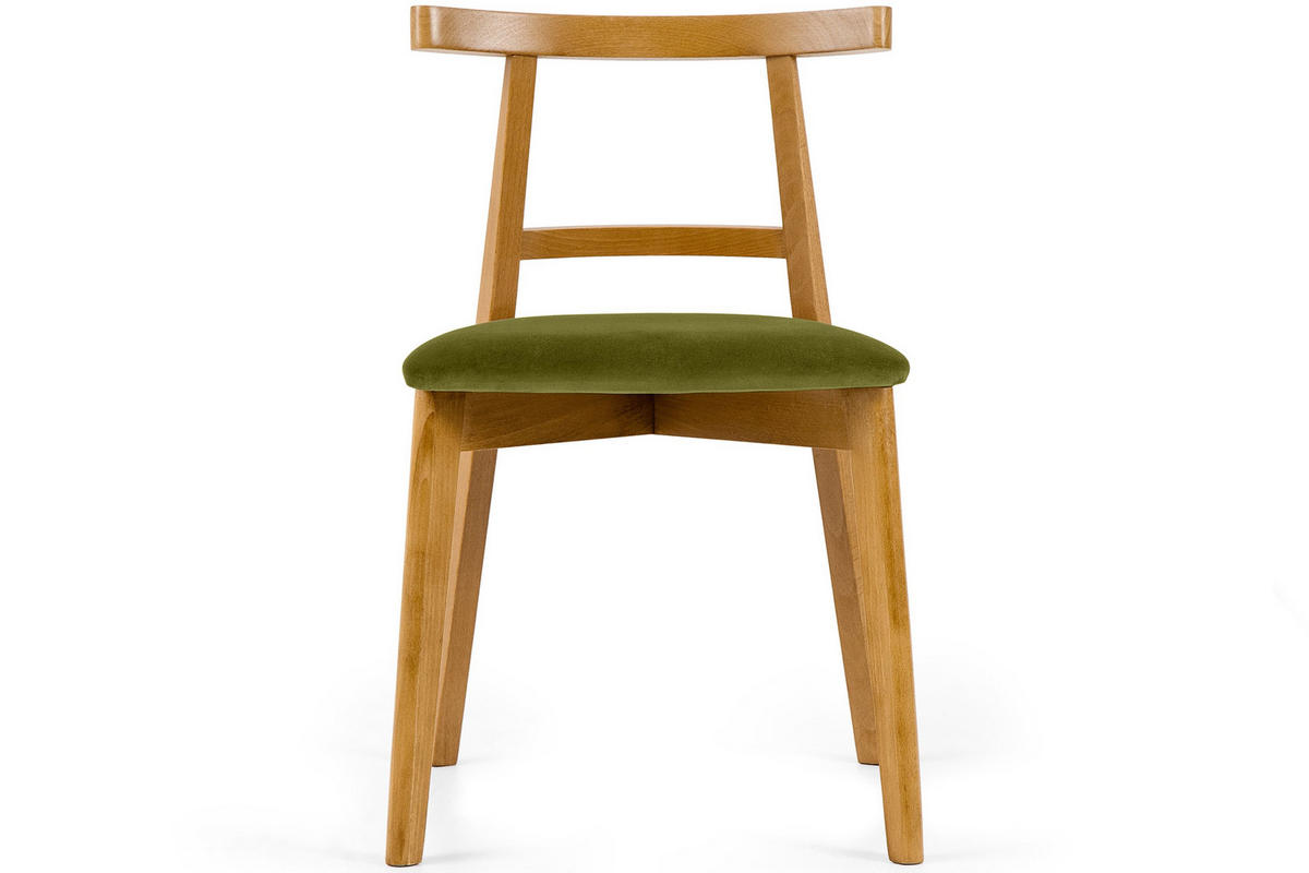ESSTISCHSTÜHLE LILIO 2 St Vintage, Oliv / hell Eiche - Hellbraun/Eichefarben, Holz/Textil (47/76/45cm) - KONSIMO®