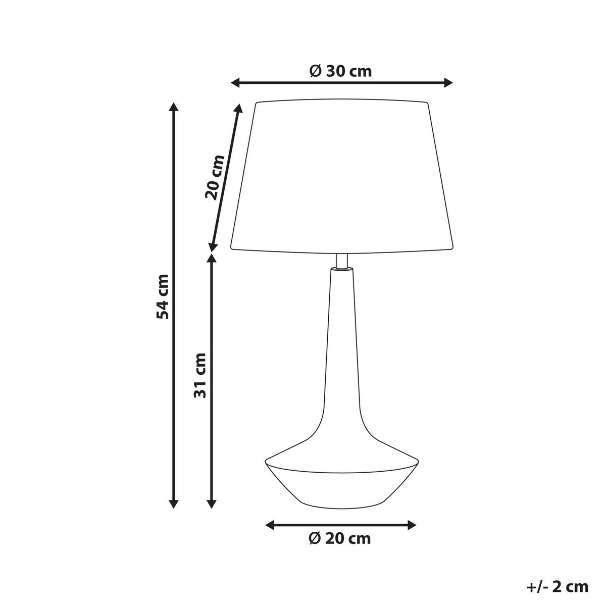 TISCHLAMPE Mangoholz Dunkelbraun Godawari - Beige/Braun, Holz (30/30/54cm) - Beliani