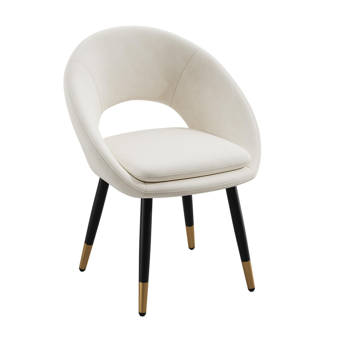 ESSZIMMERSTÜHLE 4er Beige Samt modern bequem - Beige, Textil (59/77.5/59cm) - FLIEKS