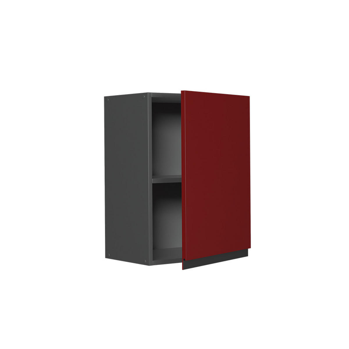 HÄNGESCHRANK R-Line Rot 45 cm J-Shape - Anthrazit/Rot, Holzwerkstoff (45/60/31cm) - Vicco