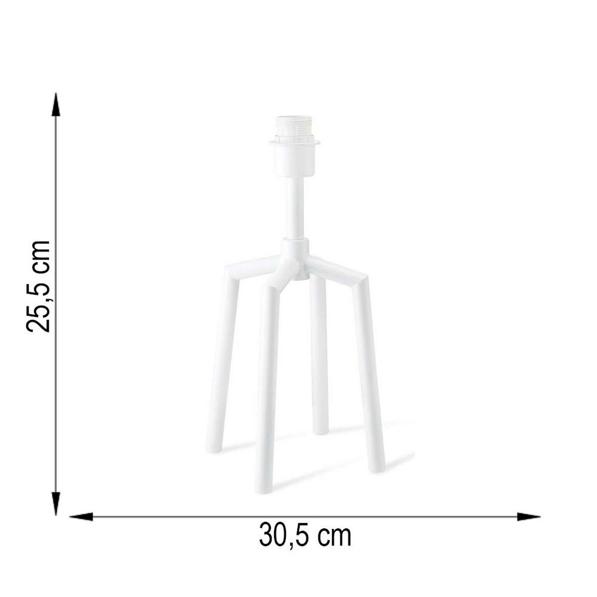 TISCHLEUCHTE Weiß ohne Schirm - Weiß, Metall (20/20/39cm) - Globo Lighting