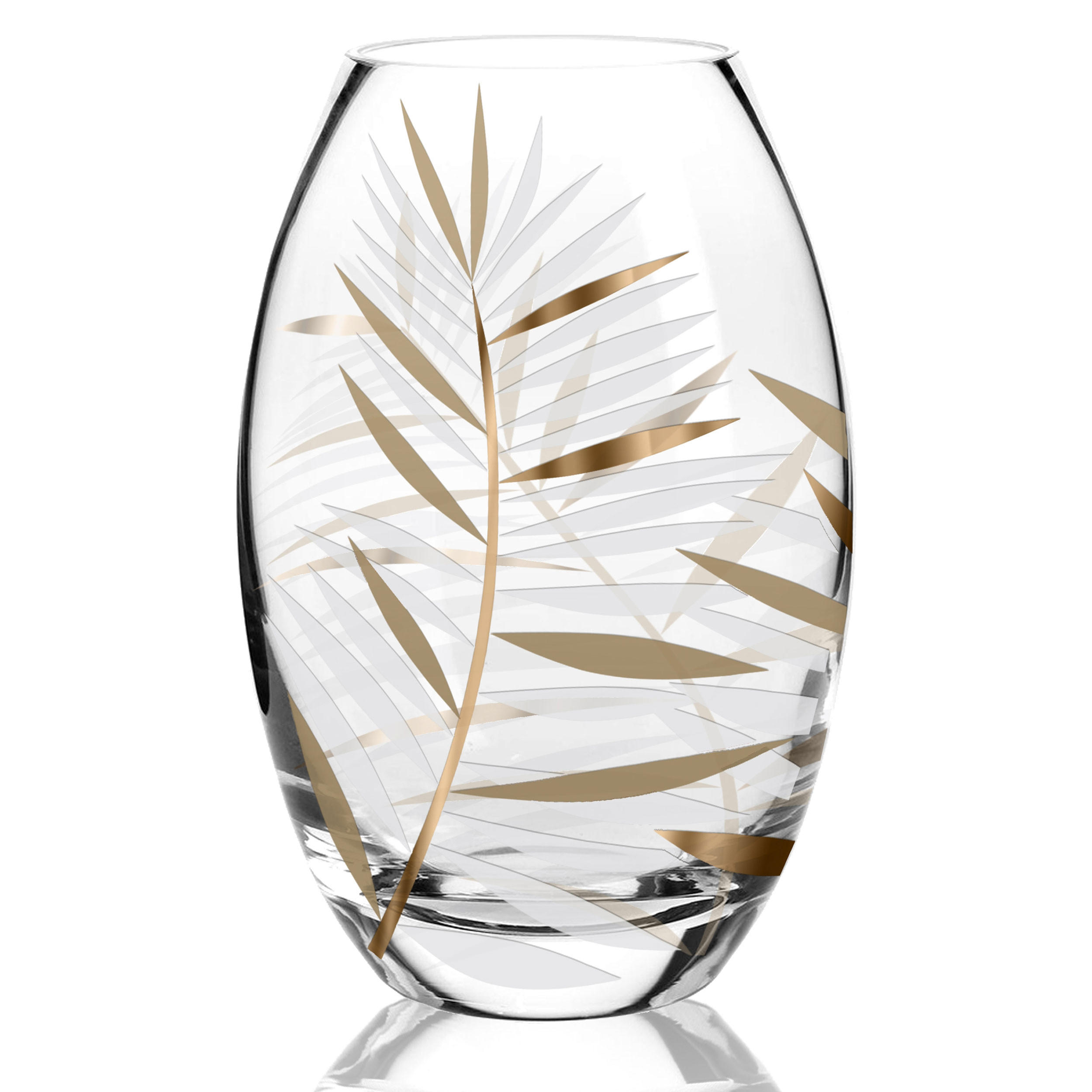 VASE Lea, Glas, Gold, 30 cm - Goldfarben, Glas (30cm) - Goebel