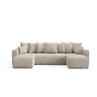 WOHNLANDSCHAFT mit Schlaffunktion Beige - Beige, Textil (318/88/145cm) - Furnisell
