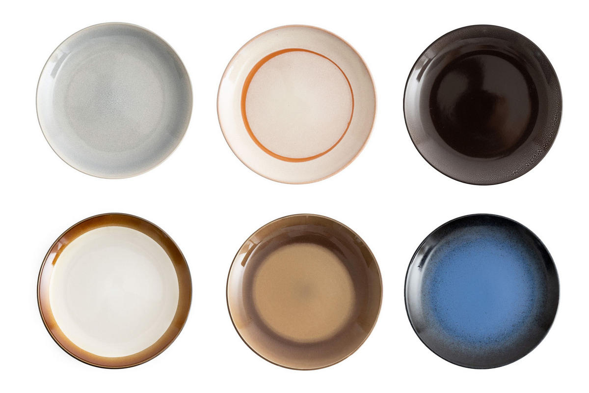 FRÜHSTÜCKTELLER / Dessertteller Earth ø 20 cm - 6 Stück - Multicolor, Keramik (20cm) - Studio Tavola