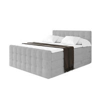 BOXSPRINGOVÁ POSTEL s matrací H3/H4 - IGAN-Z KING - 120x200 cm Šedá - světle šedá, kompozitní dřevo (123/200cm) - ALTDECOR