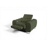 SESSEL Bastien Relax In Stoff Aragon - Grün, Holzwerkstoff/Textil (125/95/97cm) - Fun Möbel