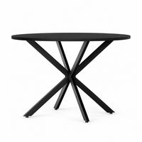 ESSTISCH rund X-Gestell Schwarz Ø 120 cm - Schwarz, Holzwerkstoff/Metall (120/120/78cm)