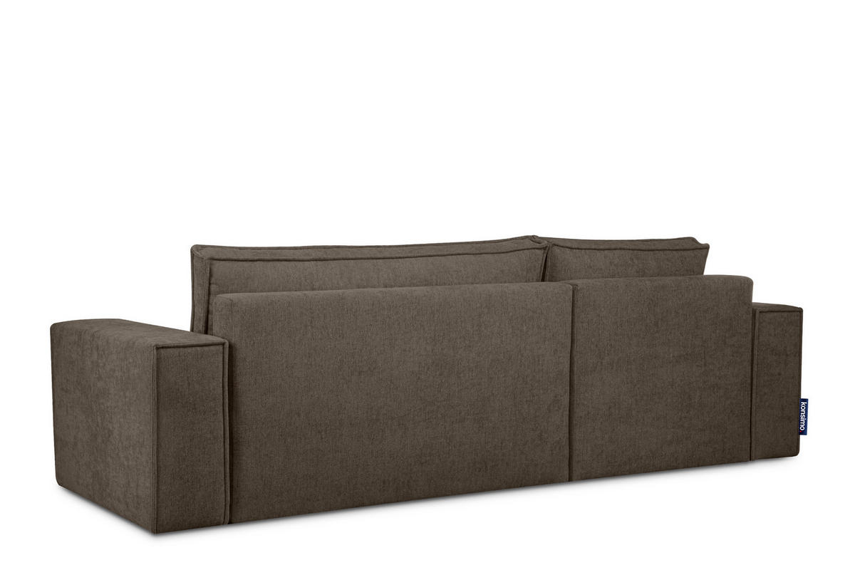 ECKSOFA-LINKS/RECHTS NAPI II mit Schlaffunktion, braun - Braun, Textil (262/148cm) - KONSIMO®