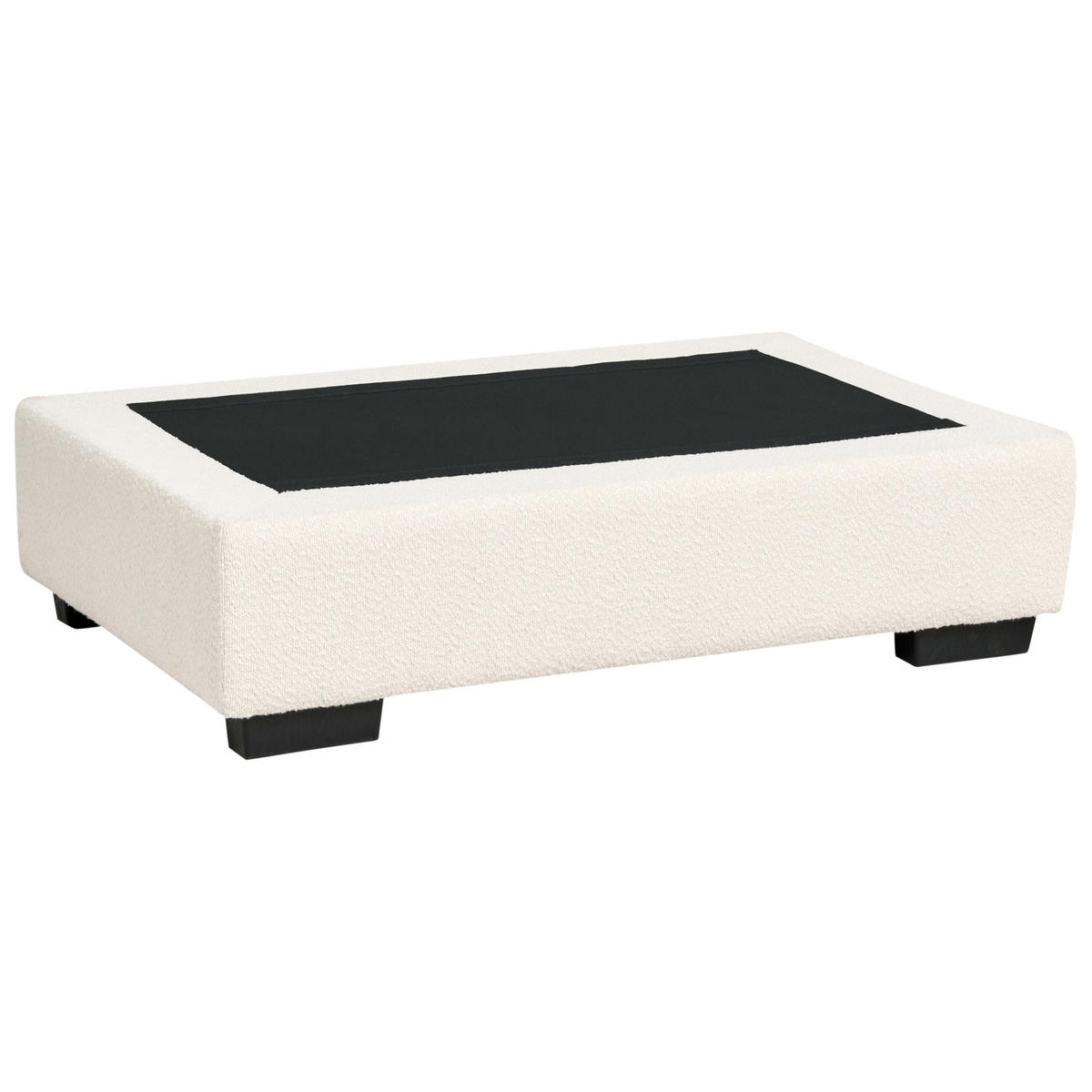 OTTOMANE Hellbeige Kolding - Beige/Schwarz, Textil (94/45/65cm) - Beliani