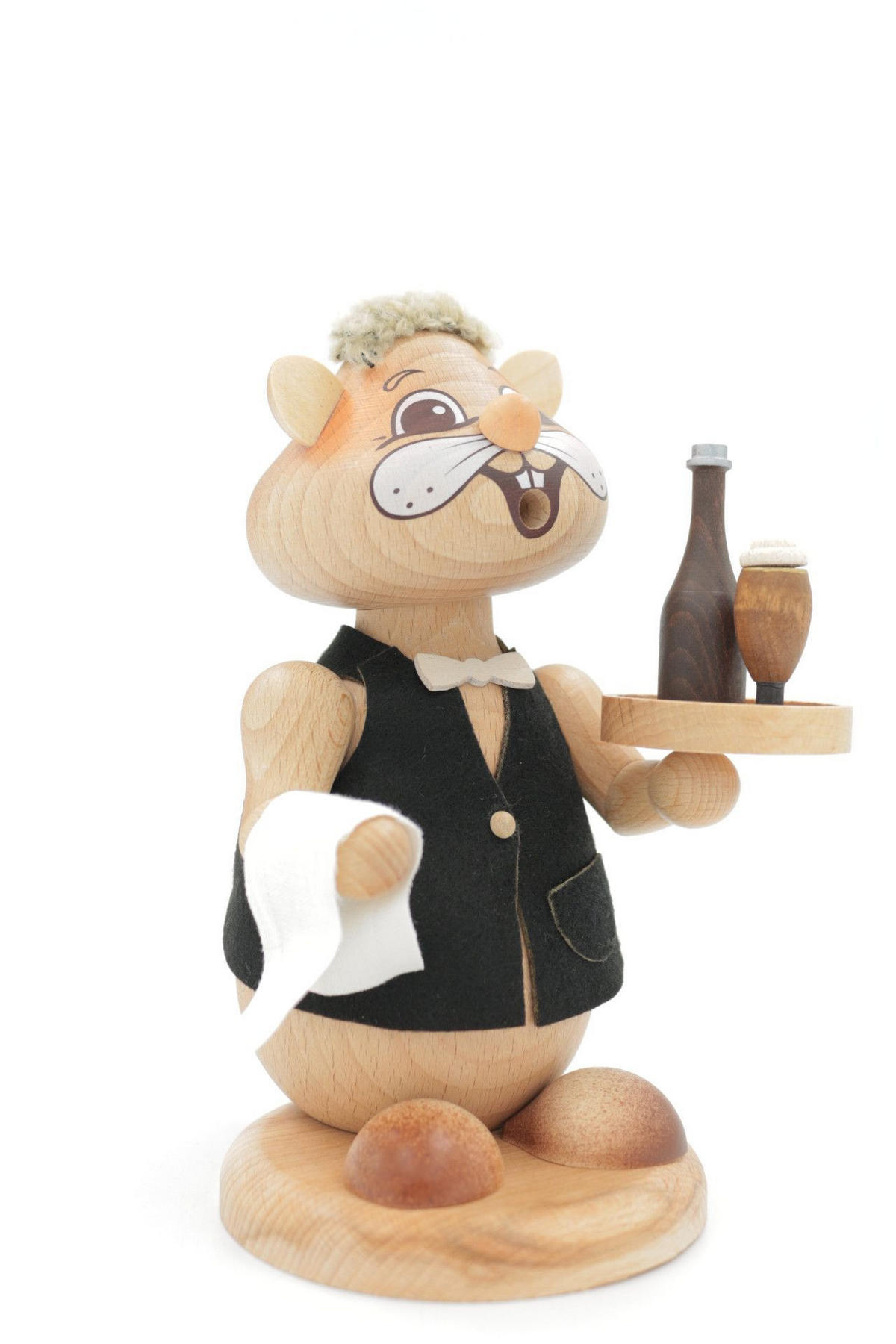 RAUCHFIGUR Hamster Kellner 18 cm - Multicolor, Holz (12/18/0.1cm)