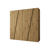 DREHTÜRENSCHRANK Zen 200 cm - Schwarz/Eiche Artisan, Holzwerkstoff/Kunststoff (200/202/50cm) - MIRJAN24
