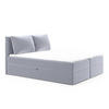 BOXBETT Egro - 180x200 - hellgrau (Paros 05, Velvet) - Hellgrau/Schwarz, Holz/Holzwerkstoff (180/200cm) - Sofnet
