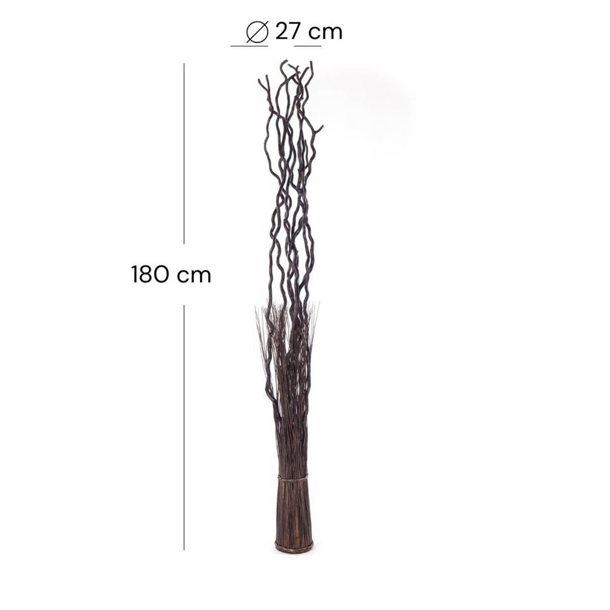 RAUMTEILER Nova Weidenzweige braun - Braun, Naturmaterialien (27/180/27cm) - DESIGN DELIGHTS