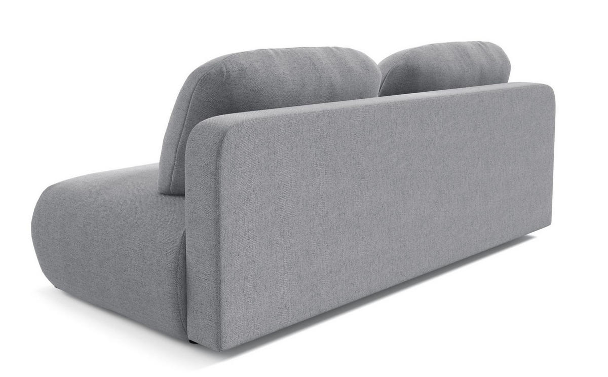 SOFA Grau OTO Ausziehbar Mit Bonnellfederung - Grau, Textil (206/90/92cm) - Sepro Meble