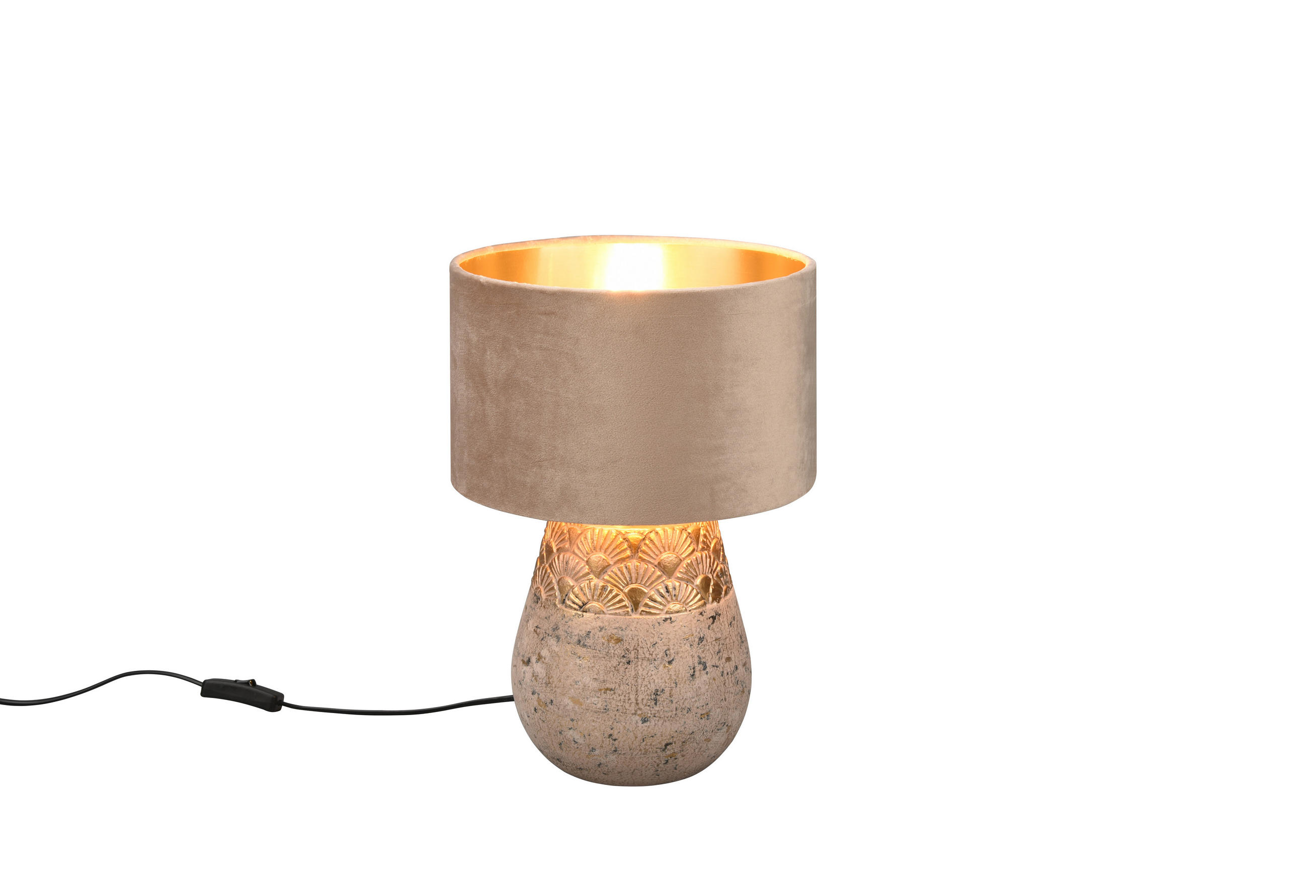 Trio Leuchten Tischlampe Grau 26x38x26 cm