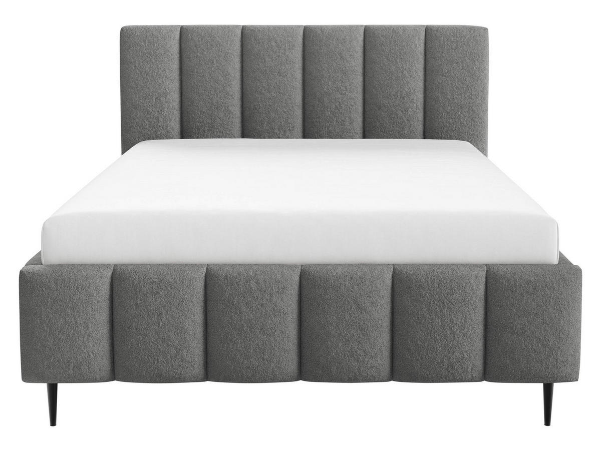 POLSTERBETT Lunaro Leg - Schwarz/Grau, Holz/Textil (180/200cm) - MIRJAN24