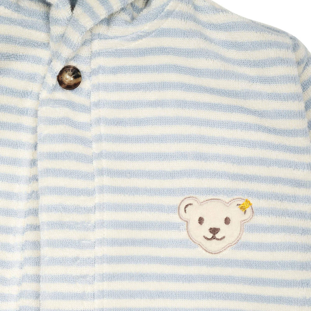 BADEMANTEL Unisex Blau Baumwolle - Weiß, Textil (104null) - Steiff