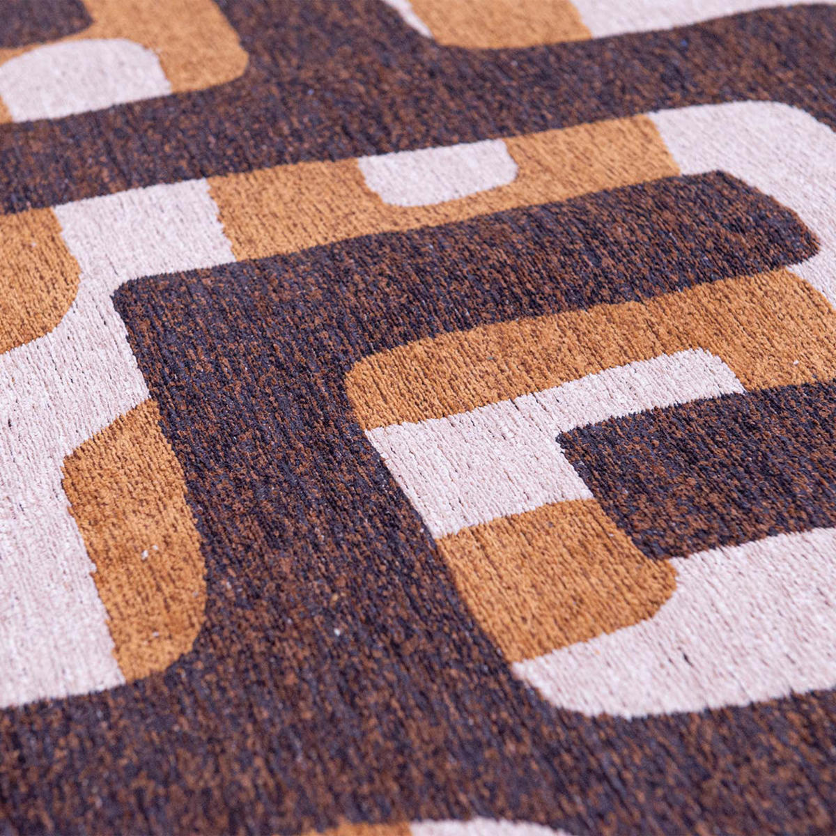 TEPPICH Bison Craft Kuba 240/340 cm - Braun, Kunststoff/Textil (240/340cm) - Louis De Poortere
