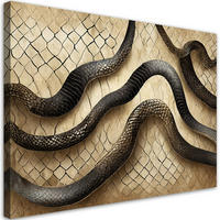 WANDBILD schlangenhaut textur glamour - Beige, Textil (60/40cm) - Feeby