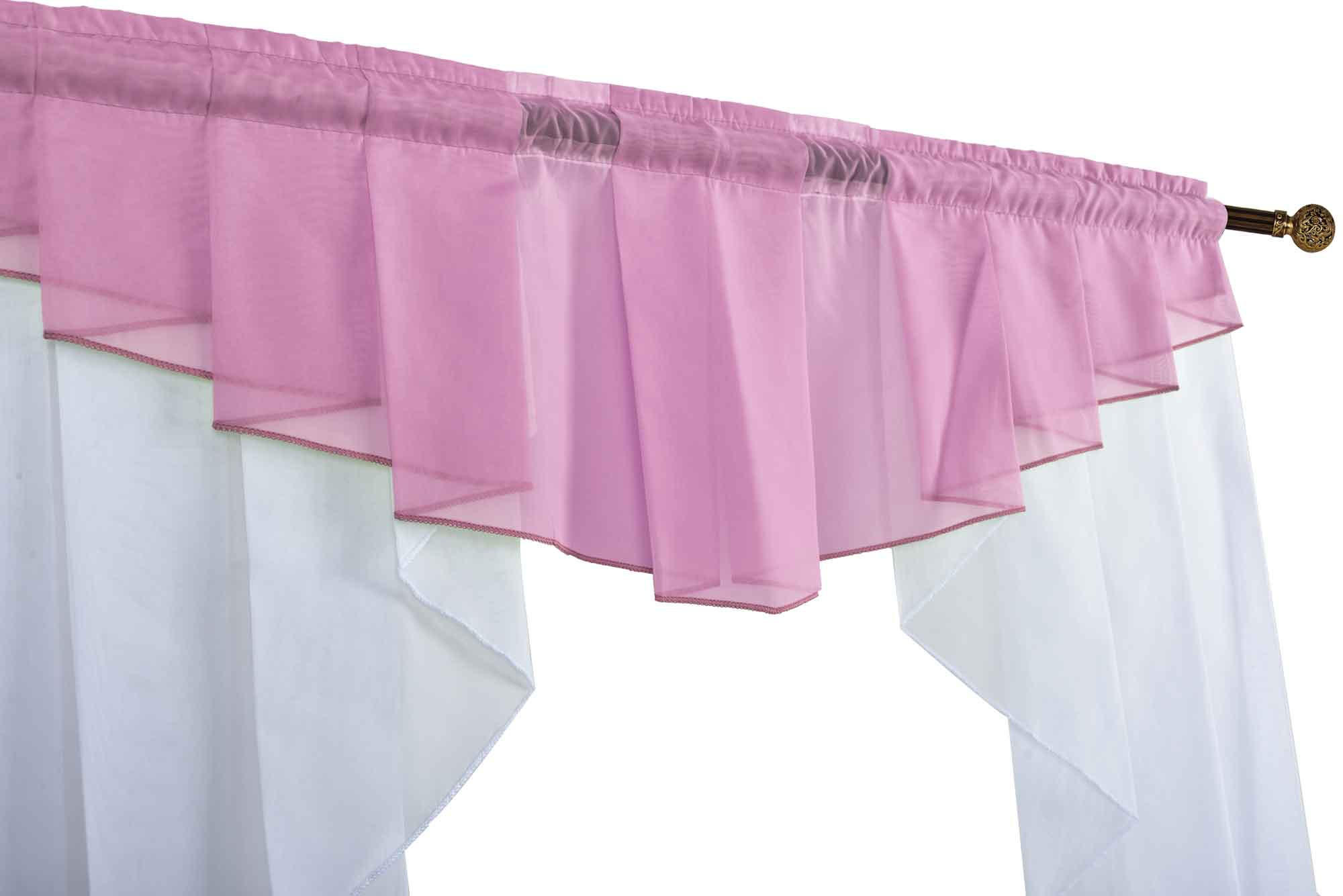 SCHEIBENGARDINE MEIßEN 100x100 cm Rosa - Rosa, Textil (100.0/100.0cm) - Gardinenbox