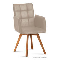 ARMLEHNSTUHL (6er-Set) Dione 52x91x60 Eiche geölt/Natur - Eichefarben/Naturfarben, Kunststoff (60/91/52cm) - 58aufmkessel