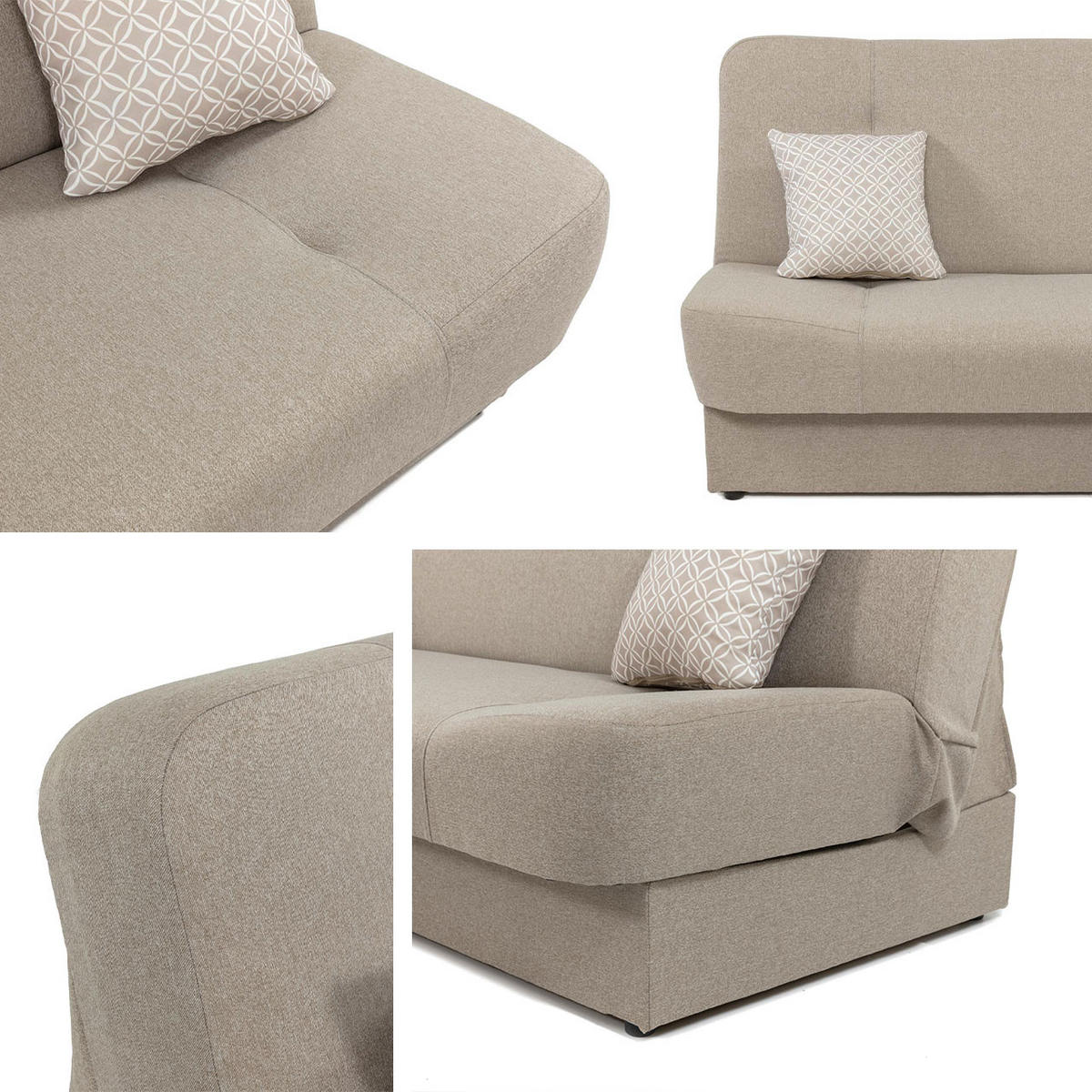 SCHLAFSOFA Jonas - Waldgrün, Holz/Textil (195/86/87cm) - MIRJAN24