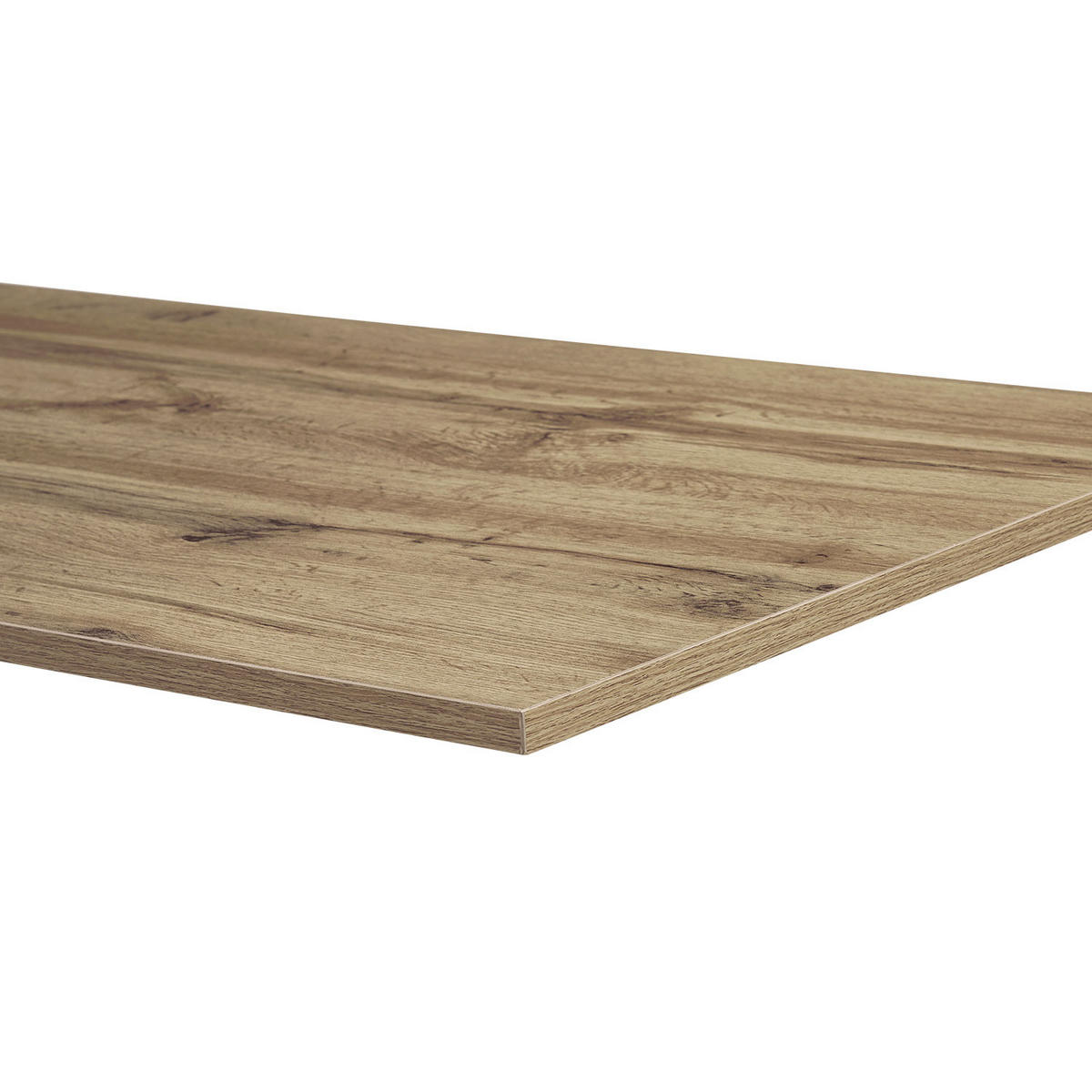 ESSTISCH SAMUEL, Eiche, 120/60/76 cm - Eichefarben/Schwarz, Holzwerkstoff/Metall (60/120/76cm) - B&D Home