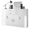 HIGHBOARD Aron Fronten in Weiß matt - Weiß, Holzwerkstoff (166.5/106.5/35cm) - Vladon