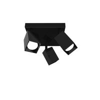 DECKENLEUCHTE - Schwarz Hochglanz, Metall (25/25/18cm) - Lumicom