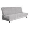 SCHLAFSOFA Enduro XIV Cord - Hellgrau/Schwarz, Holz/Kunststoff (195/90/85cm) - MIRJAN24