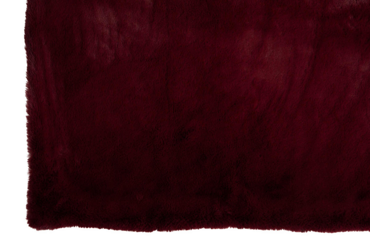 DECKE Holly Berry - Rot, Textil (130/180cm) - J-Line