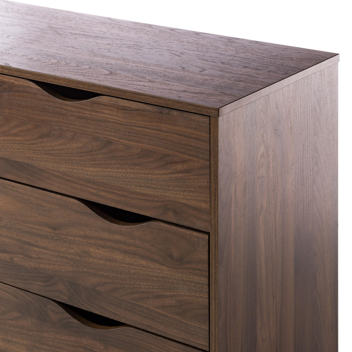 SIDEBOARD - Walnuss Dekor - Walnussfarben/Schwarz, Holzwerkstoff (147/82/39cm) - home24
