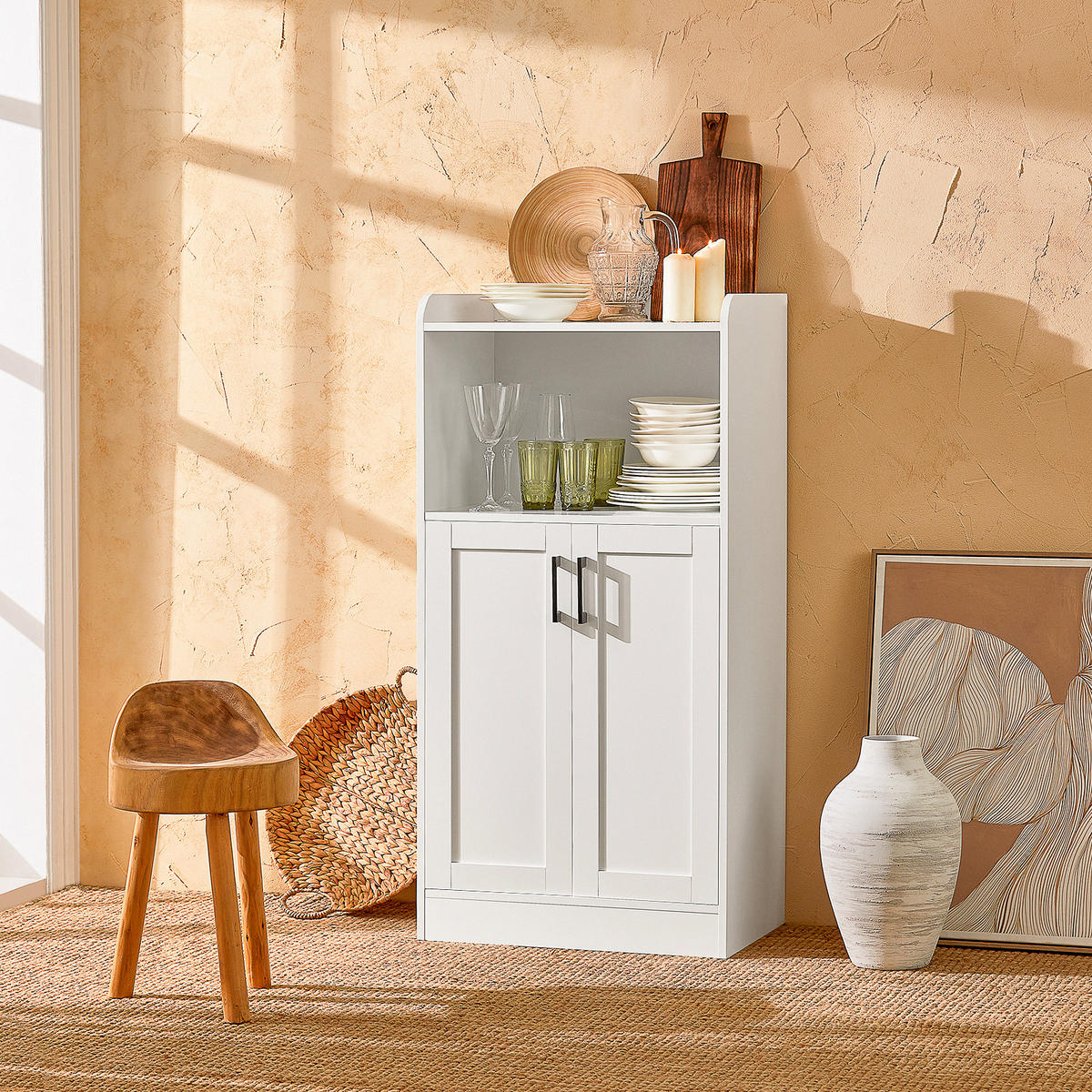 KÜCHENSCHRANK Weiß - Weiß, Holzwerkstoff (60/120/39cm) - SoBuy
