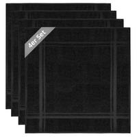 FROTTEE Küchenhandtücher 50x50 cm, 4er Set, Schwarz - Schwarz, Textil (50/50cm) - Lashuma