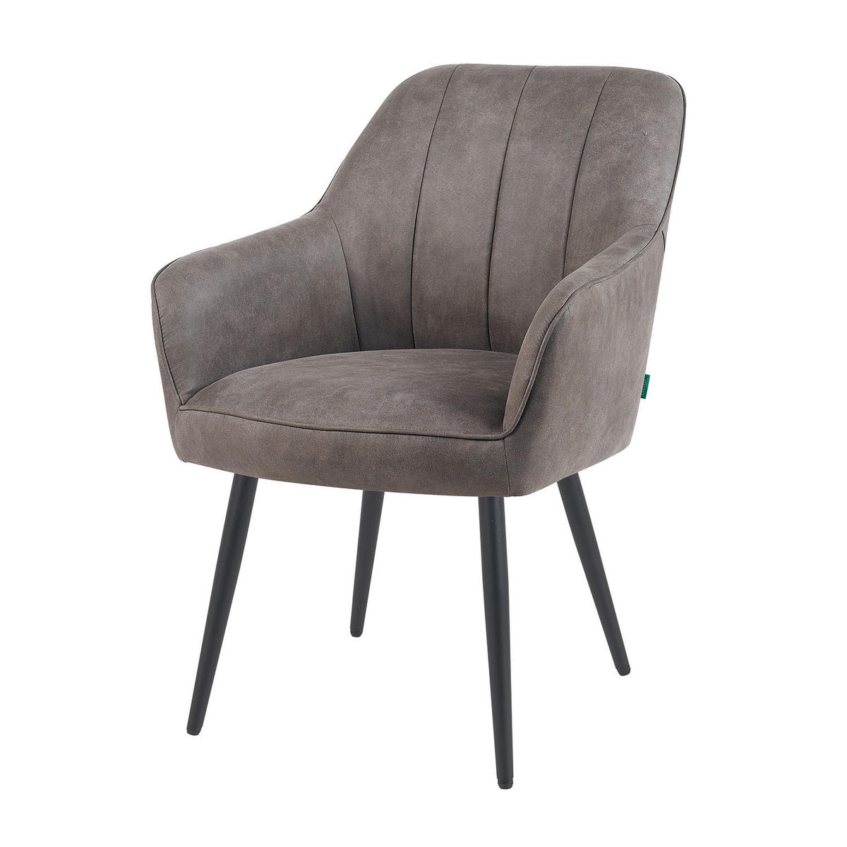ESSZIMMERSTUHL Mika-Pia - Taupe/Schwarz, Textil/Metall (60/87/65cm) - DUBI Möbel