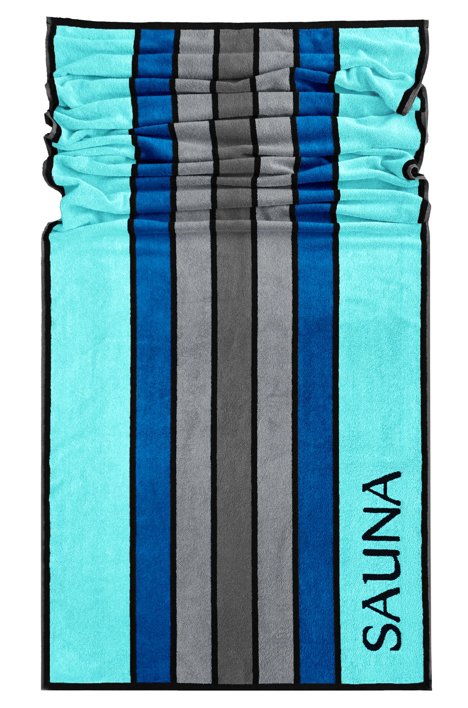 Lashuma Saunahandtuch Dunkelblau, Türkis 80x200 cm
