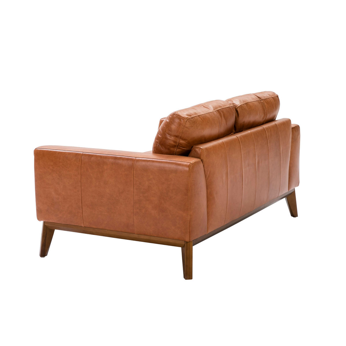 SOFA 2-SITZER Walnuss Braun 159/96/86 cm - Walnussfarben/Braun, Leder (159/86/96cm) - ANGEL CERDA