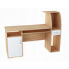 SCHREIBTISCH B3 Sonoma Eiche-Weiß 150/50/112 cm - Weiß/Sonoma Eiche, Holzwerkstoff (50/150/112cm) - Matkam Möbel