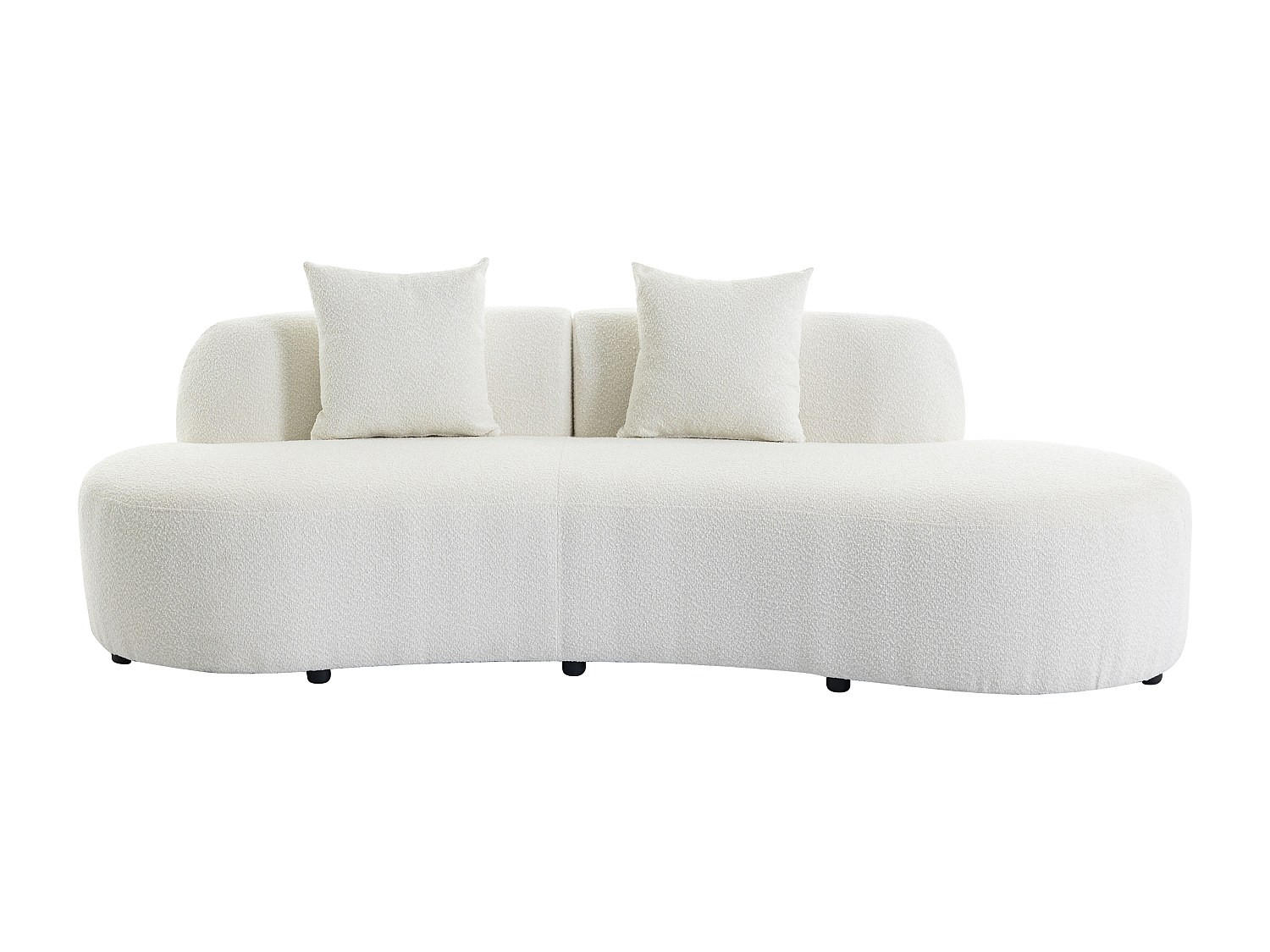 SOFA ohne Schlafmöglichkeit - 3 Personen - Stoff - Weiß - - Weiß, Textil (230/76/80cm) - Vente-Unique